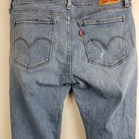 Levi's 711 Skinny Distressed Medium Wash Jeans Size 29 - Picture 12 of 15